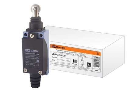 TDM ELECTRIC SQ0732-0029 Концевой выключатель компактный ВККН 2102М11 роликовый толкатель 5А 1з+1р IP65 TDM